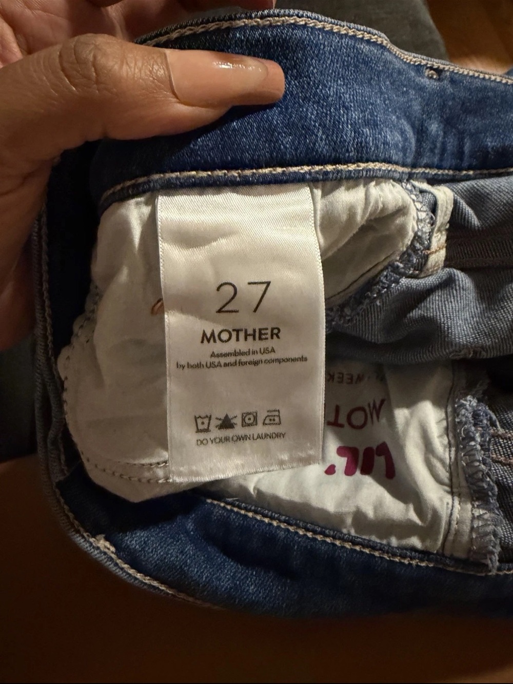 MOTHER The Lil Weekender Fray Jeans Sz 27 A Groovy Kind Of Love Flare Raw Hem - Picture 10 of 10
